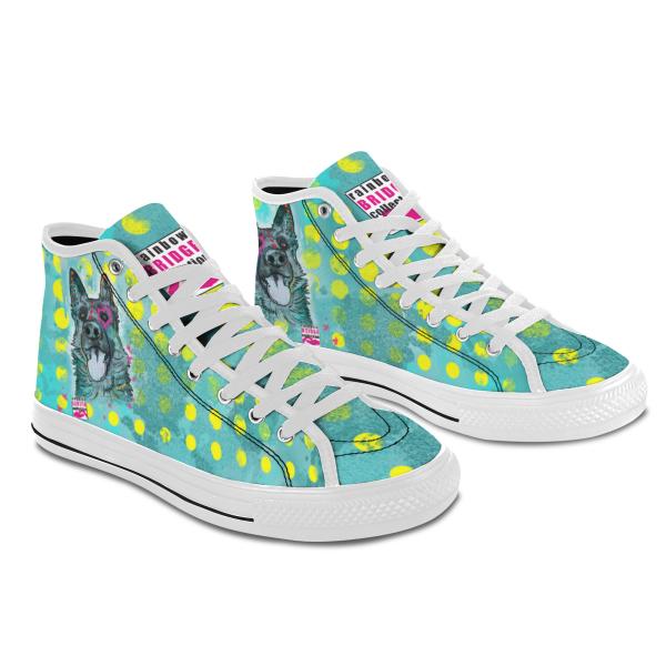 Sneaker mit Hundemotiv Eddy - Turnschuh, Sportschuh, bunt, Unisex, Grösse 36-46, Mischling, Mix, deutscher Schäferhund